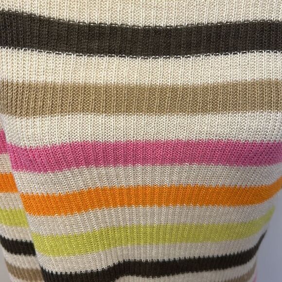 Loft short sleeve multi colored striped sweater Size XLP EUC - Picture 7 of 7